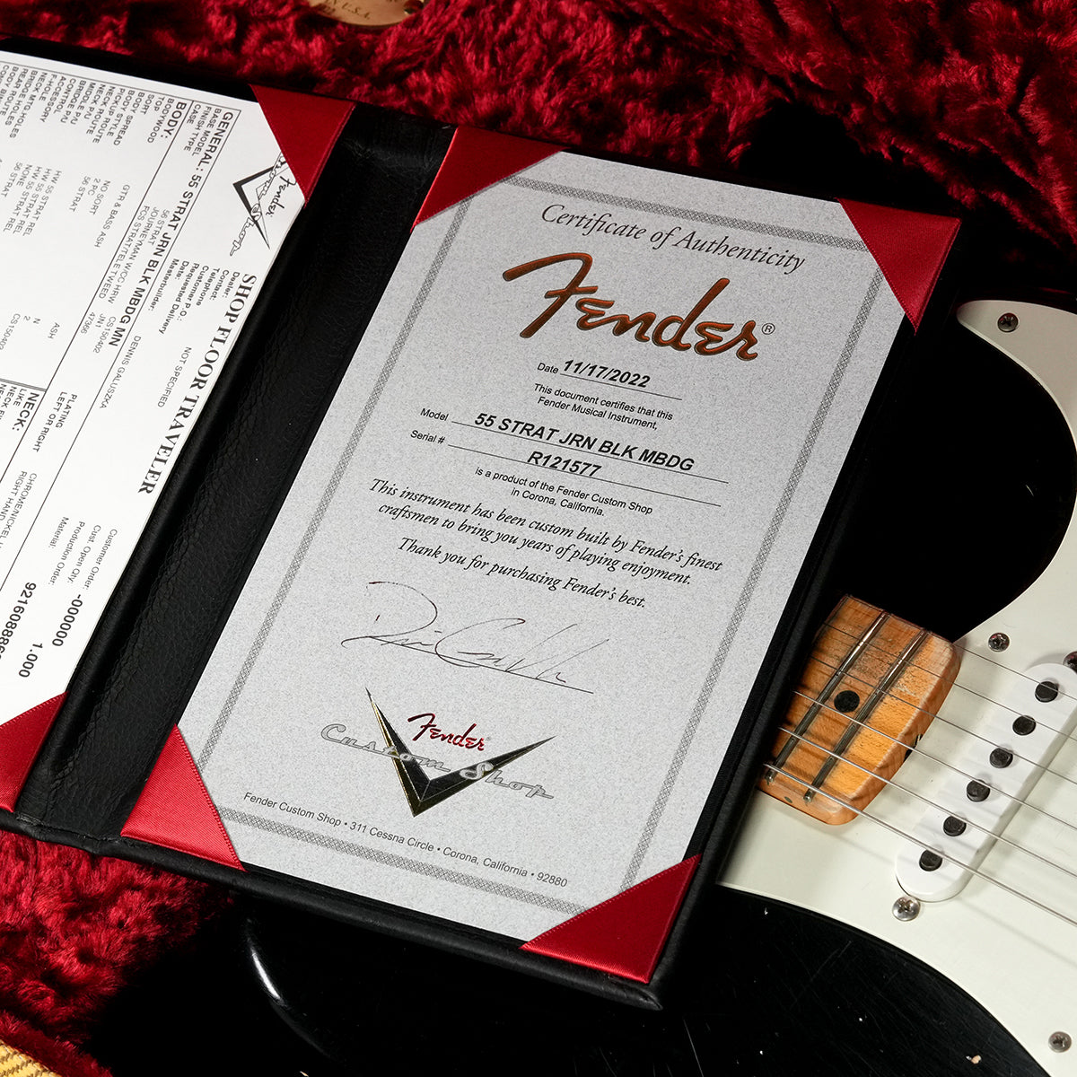 [SN R121577] USED Fender Custom Shop / Master Built 1955 Stratocaster Journeyman Relic Black by Dennis Galuszka [05]