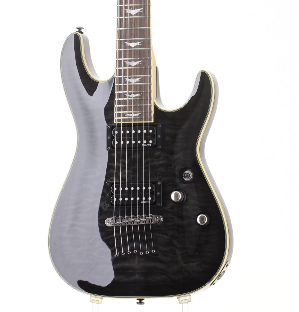 [SN N10105495] USED SCHECTER / AD-OM7-EXT Omen Extreme-7 See-Thru Black [3.41kg / made in 2010] Schecter 7-string guitar [08]