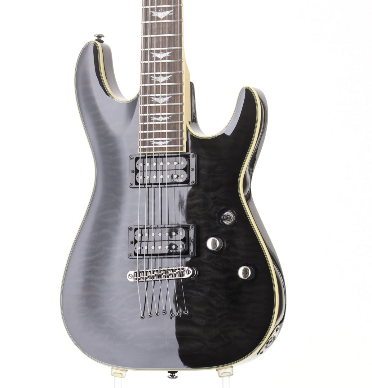 [SN N10105495] USED SCHECTER / AD-OM7-EXT Omen Extreme-7 See-Thru Black [3.41kg / made in 2010] Schecter 7-string guitar [08]