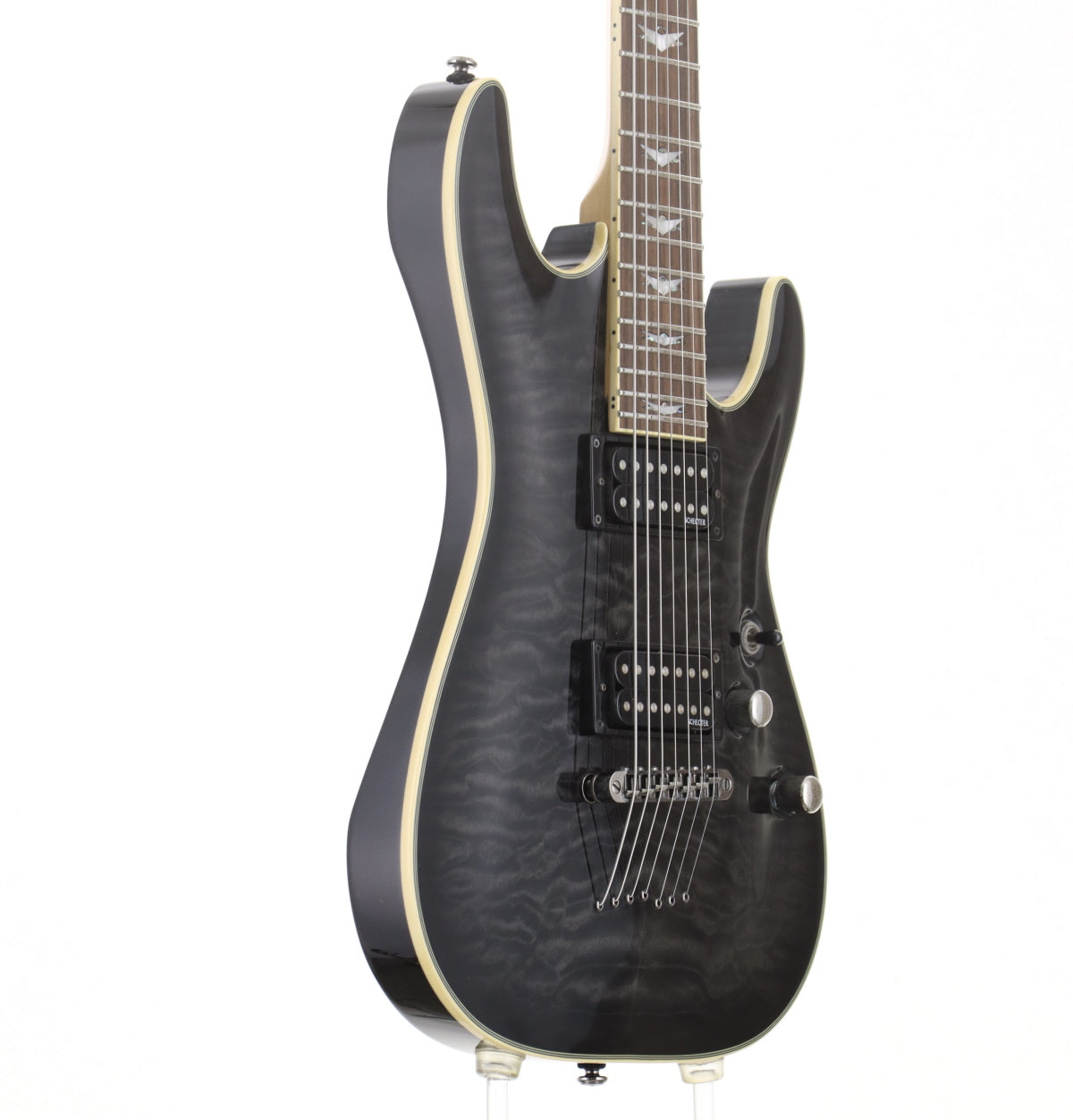 [SN N10105495] USED SCHECTER / AD-OM7-EXT Omen Extreme-7 See-Thru Black [3.41kg / made in 2010] Schecter 7-string guitar [08]