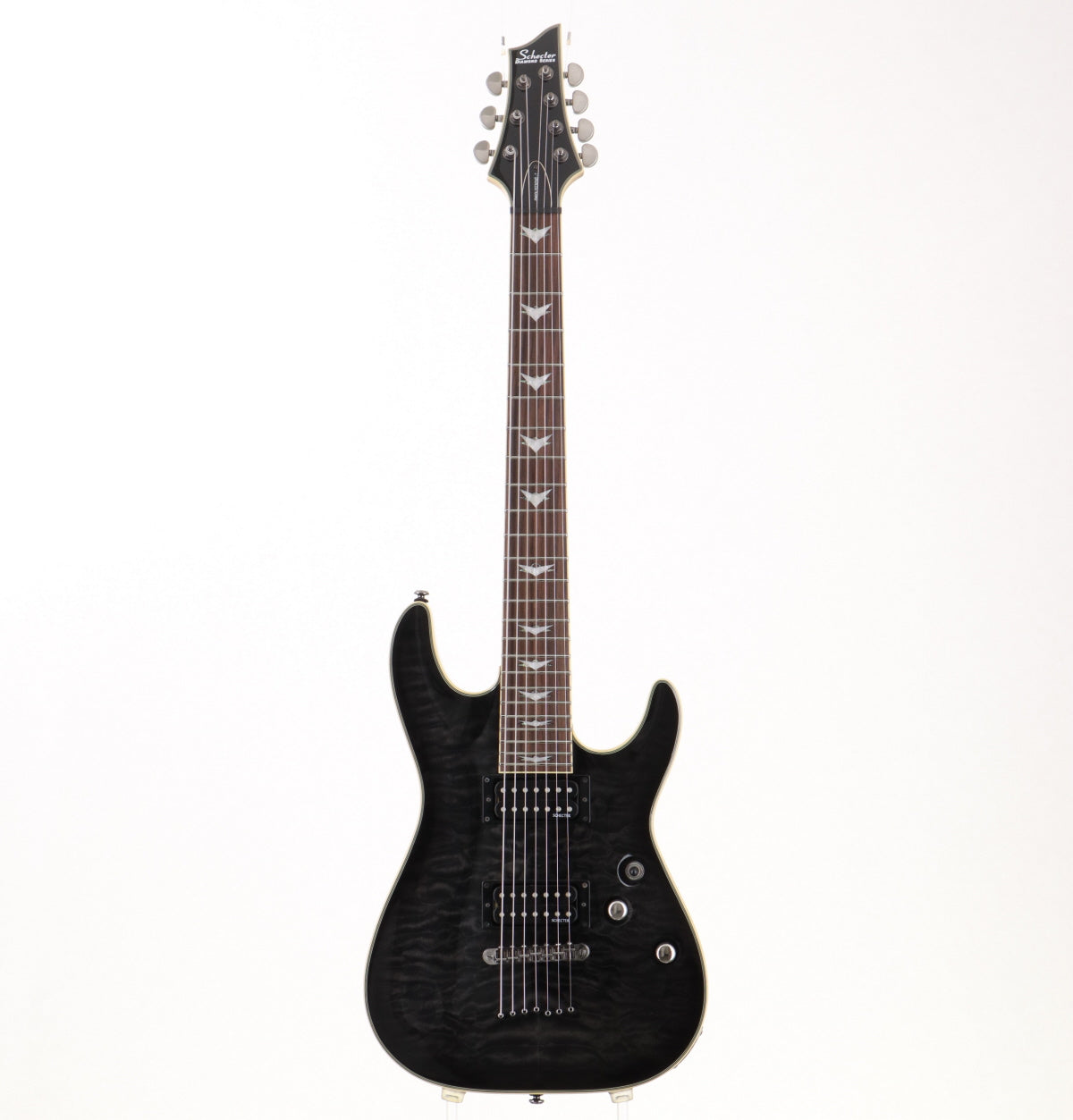 [SN N10105495] USED SCHECTER / AD-OM7-EXT Omen Extreme-7 See-Thru Black [3.41kg / made in 2010] Schecter 7-string guitar [08]