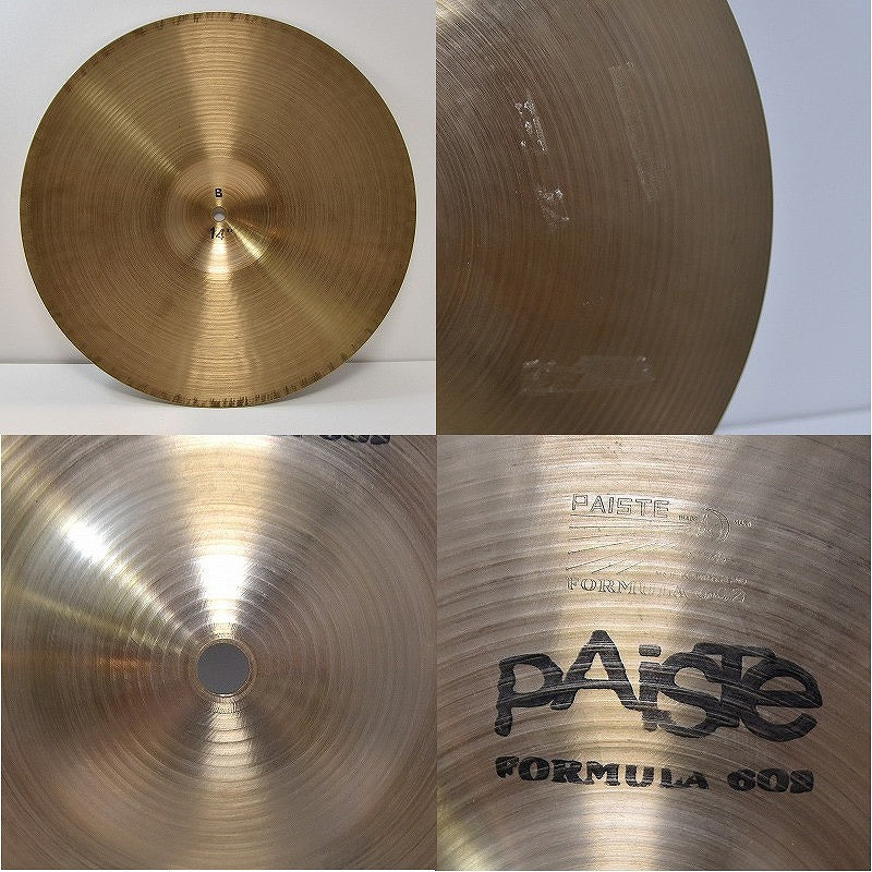 [SN 430657 / 430444] USED PAISTE / FORMULA602 14inch HIHAT TOP&amp;BOTTOM SET 70s [12]