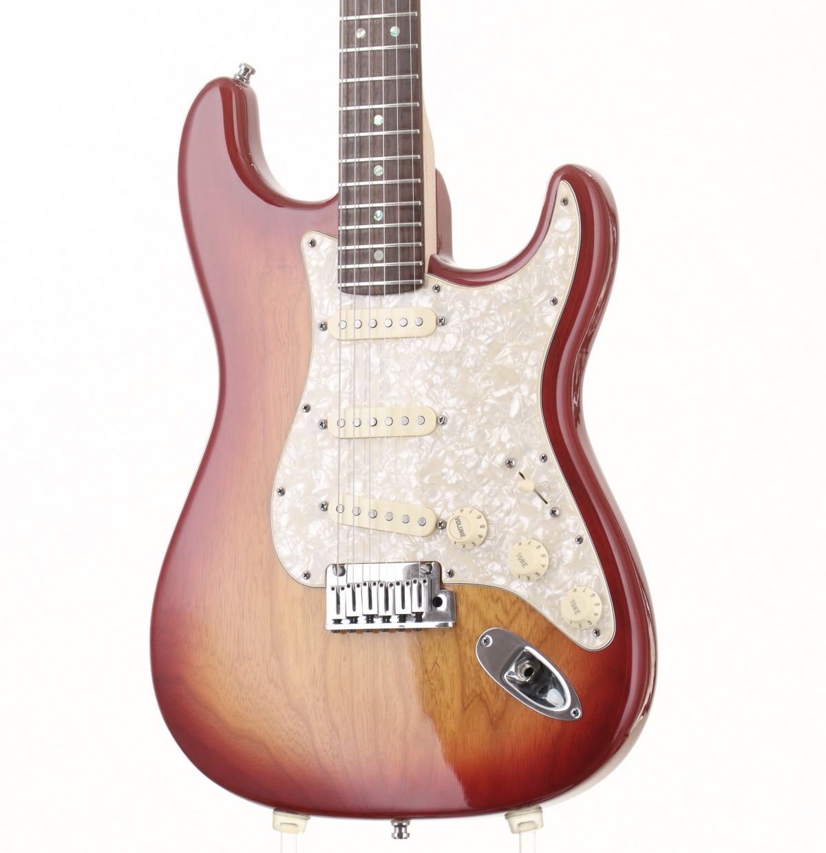[SN DZ8012007] USED Fender USA / 2008 American Deluxe Ash Stratocaster w/S-1 Aged Cherry Sunburst [05]