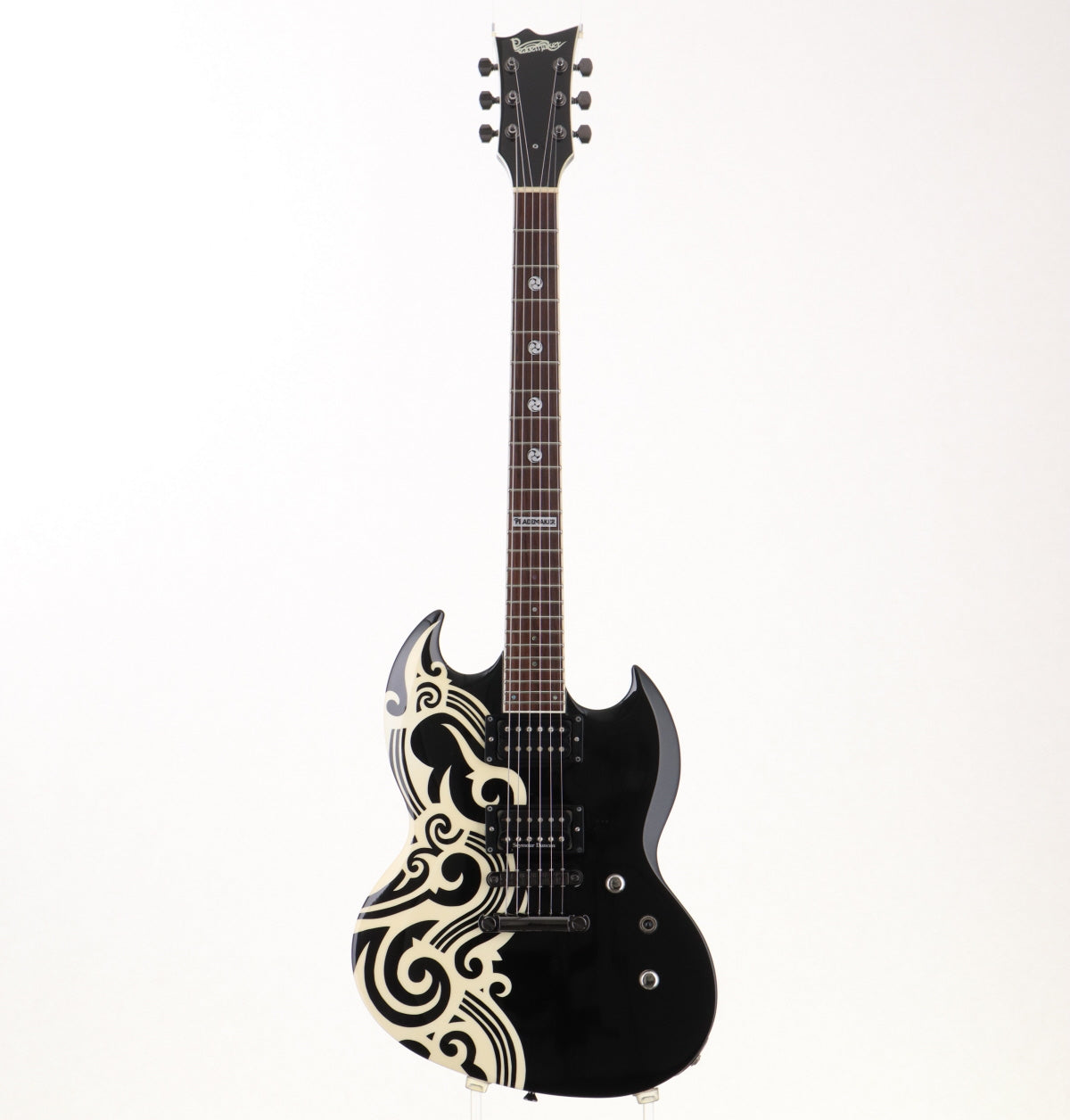 [SN ED0845614] USED ESP x PEACE MAKER / PM-108VP WAVE MOTION Black w/Tribal Graphic [3.55kg] ESP x Peacemaker [08]