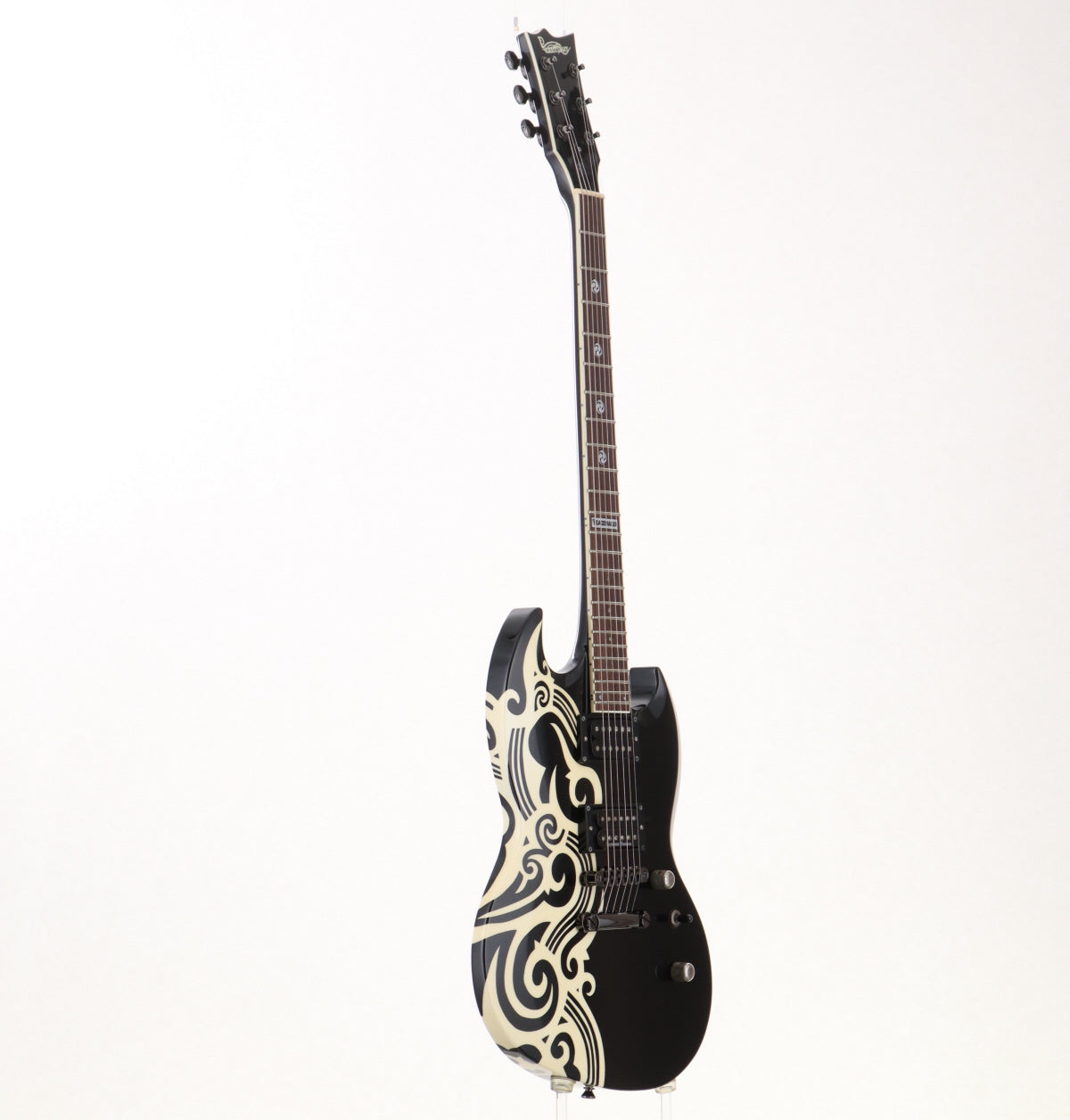[SN ED0845614] USED ESP x PEACE MAKER / PM-108VP WAVE MOTION Black w/Tribal Graphic [3.55kg] ESP x Peacemaker [08]