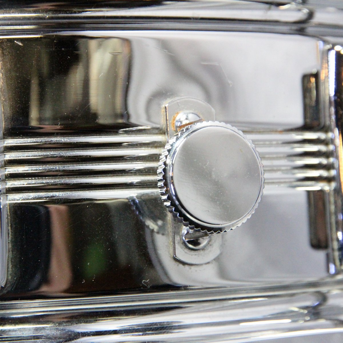 USED ROGERS / LATE 1960s DYNASONIC COB Chrome Over Brass 14×5 Rogers Snare Drum [08]