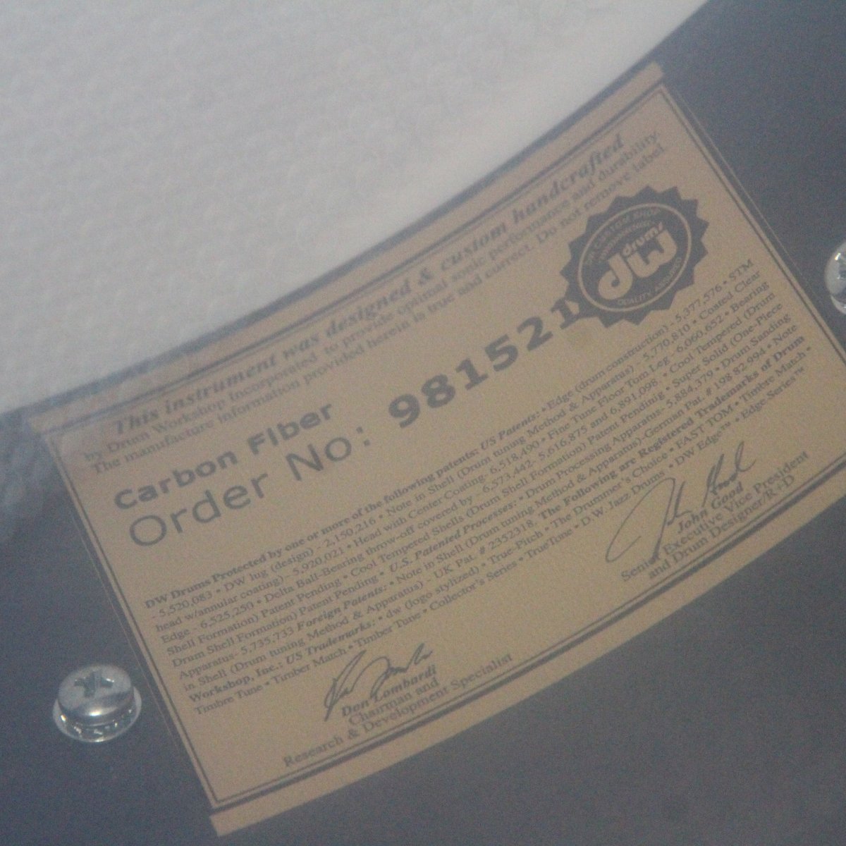USED DW / DW-CAB1455SD/B Collectors Carbon Fiber Carbon Fiber Snare [08]
