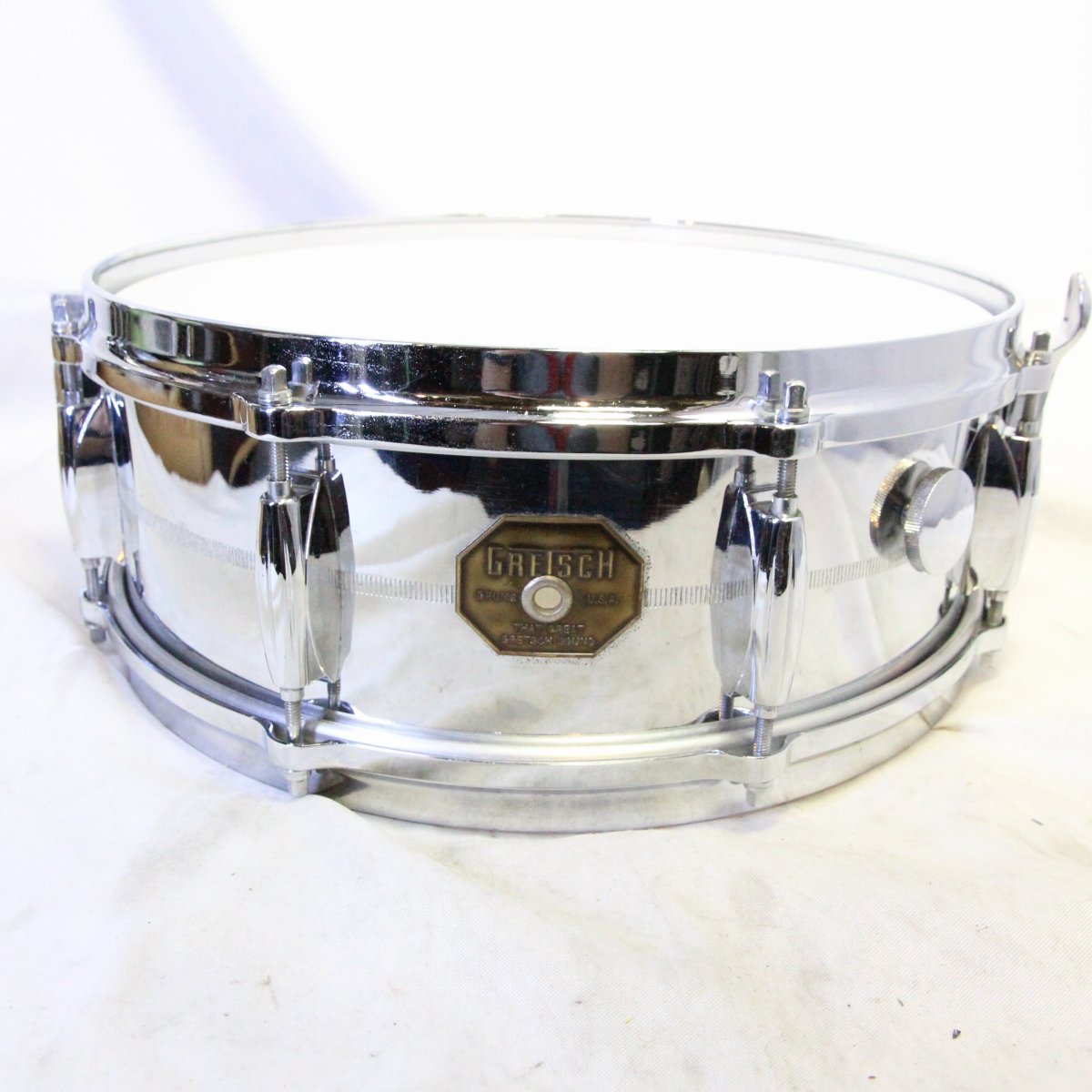 USED GRETSCH / 70s G-4160 ChromeOverBrass 14x5 Gretsch 70s Snare Drum [08]