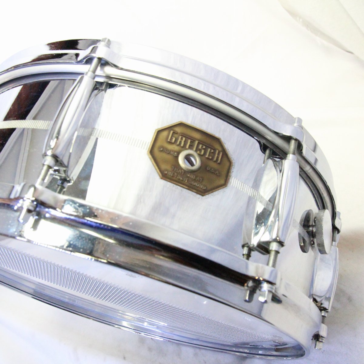 USED GRETSCH / 70s G-4160 ChromeOverBrass 14x5 Gretsch 70s Snare Drum [08]