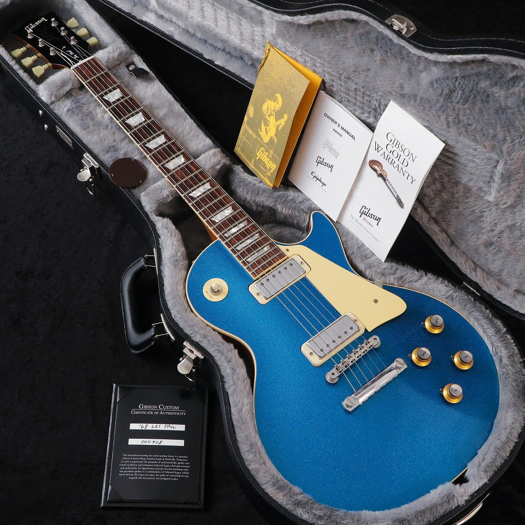 [SN 000408] USED Gibson Custom Shop / 1968 Les Paul Standard VOS Blue Sparkle [03]