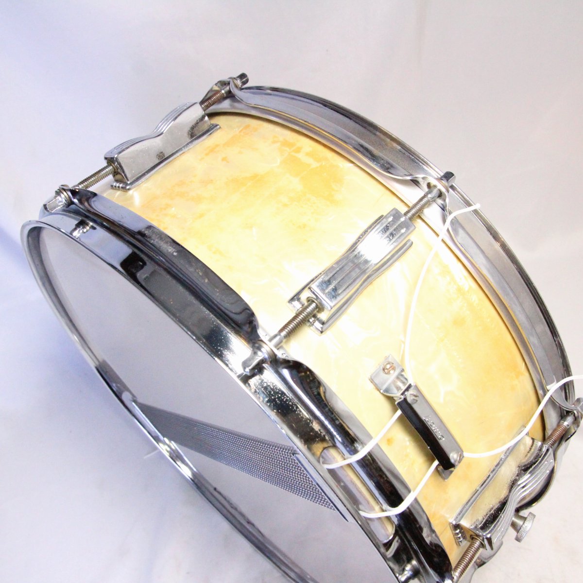 USED Ludwig / Early60s Jazz festival White Marine Pearl 14x5 with case [08]