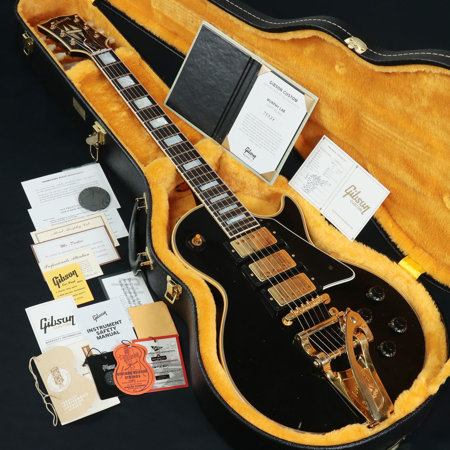 [SN 7 5354] USED Gibson Custom Shop / Murphy Lab 1957 Les Paul Custom 3PU w/Bigsby Light Aged [4.53kg/2025] Gibson [08]