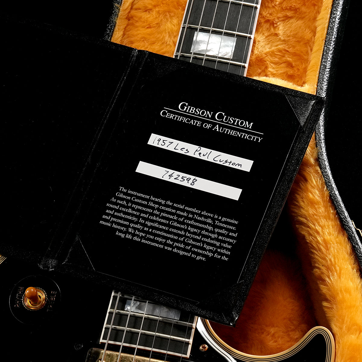 [SN 742598] USED Gibson Custom Shop / 1957 Les Paul Custom Reissue 3 Pickup w/Bigsby VOS Ebony [05]