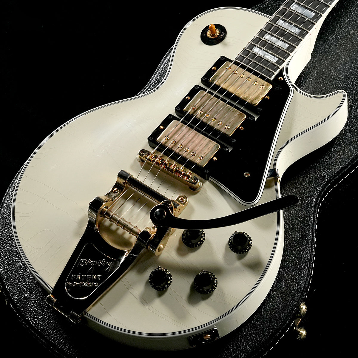 [SN 741209] USED Gibson Custom Shop / Murphy Lab 1957 Les Paul Custom 3PU Bigsby Ultra Light Aged Polaris White [05]