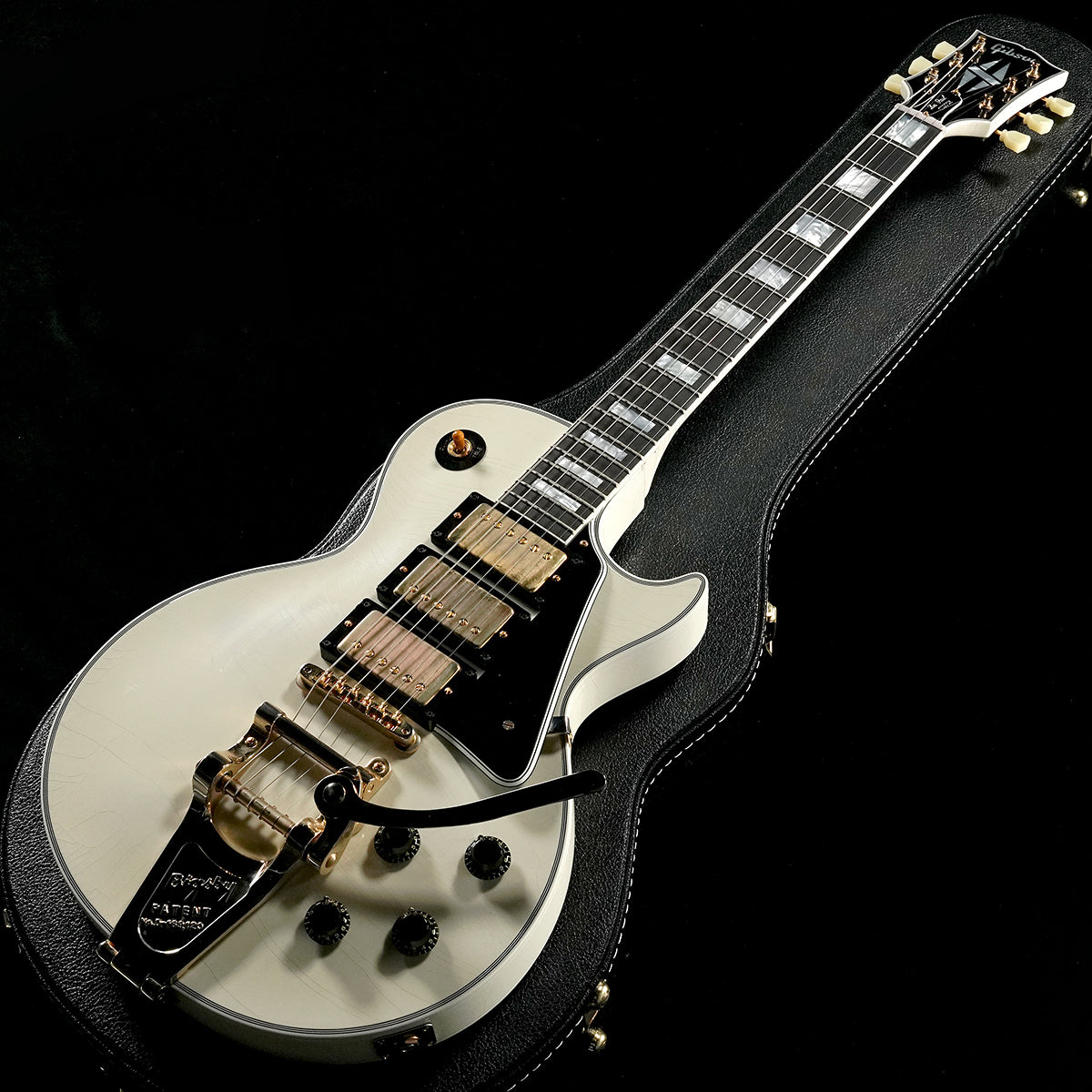 [SN 741209] USED Gibson Custom Shop / Murphy Lab 1957 Les Paul Custom 3PU Bigsby Ultra Light Aged Polaris White [05]