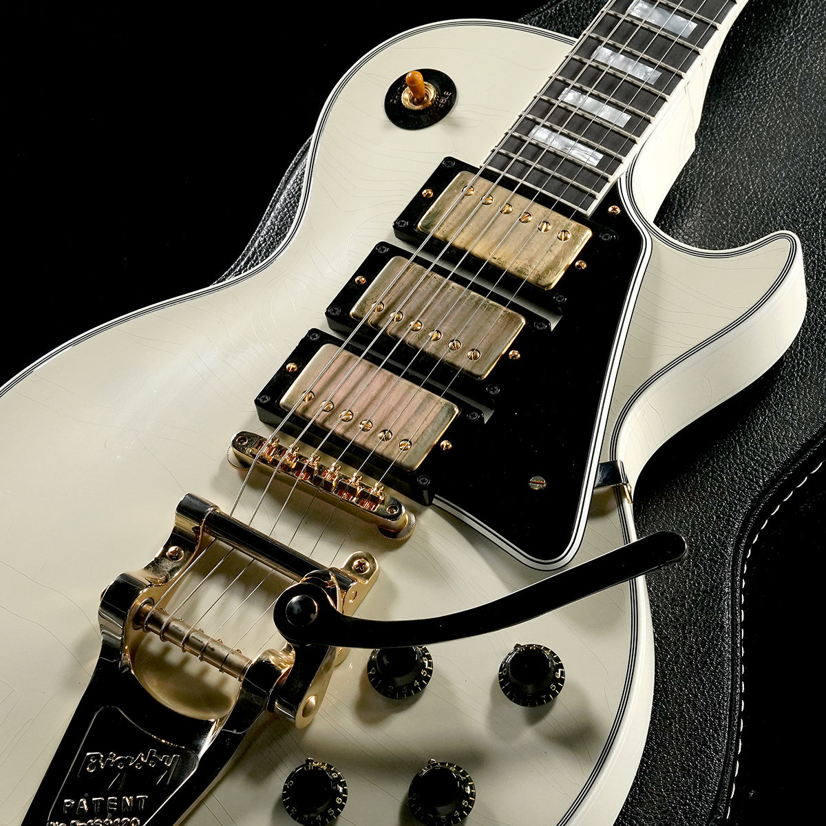 [SN 741209] USED Gibson Custom Shop / Murphy Lab 1957 Les Paul Custom 3PU Bigsby Ultra Light Aged Polaris White [05]