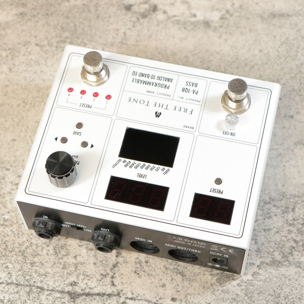 [SN 922A495] USED Free The Tone / PA-1QB Programmable Analog 10 Band Equalizer for bass [10]