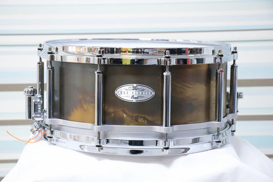 USED PEARL / FBD1465/C Free Floating 30th Anniversary 14×6.5 Pearl Brass Snare [10]