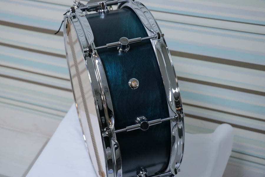 [SN 00883] USED CANOPUS / BR-1455 Rotten Azure Burch Snare Drum [10]