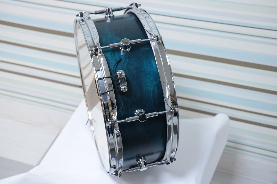 [SN 00883] USED CANOPUS / BR-1455 Rotten Azure Burch Snare Drum [10]