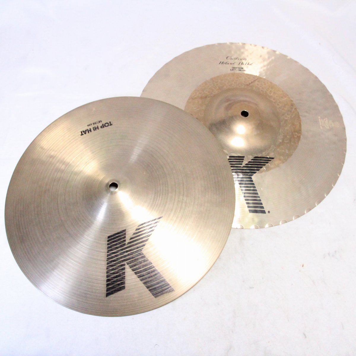 USED ZILDJIAN / K.ZILDJIAN top+ Hybrid Bottom 14" HiHat 1102/1348g [08]