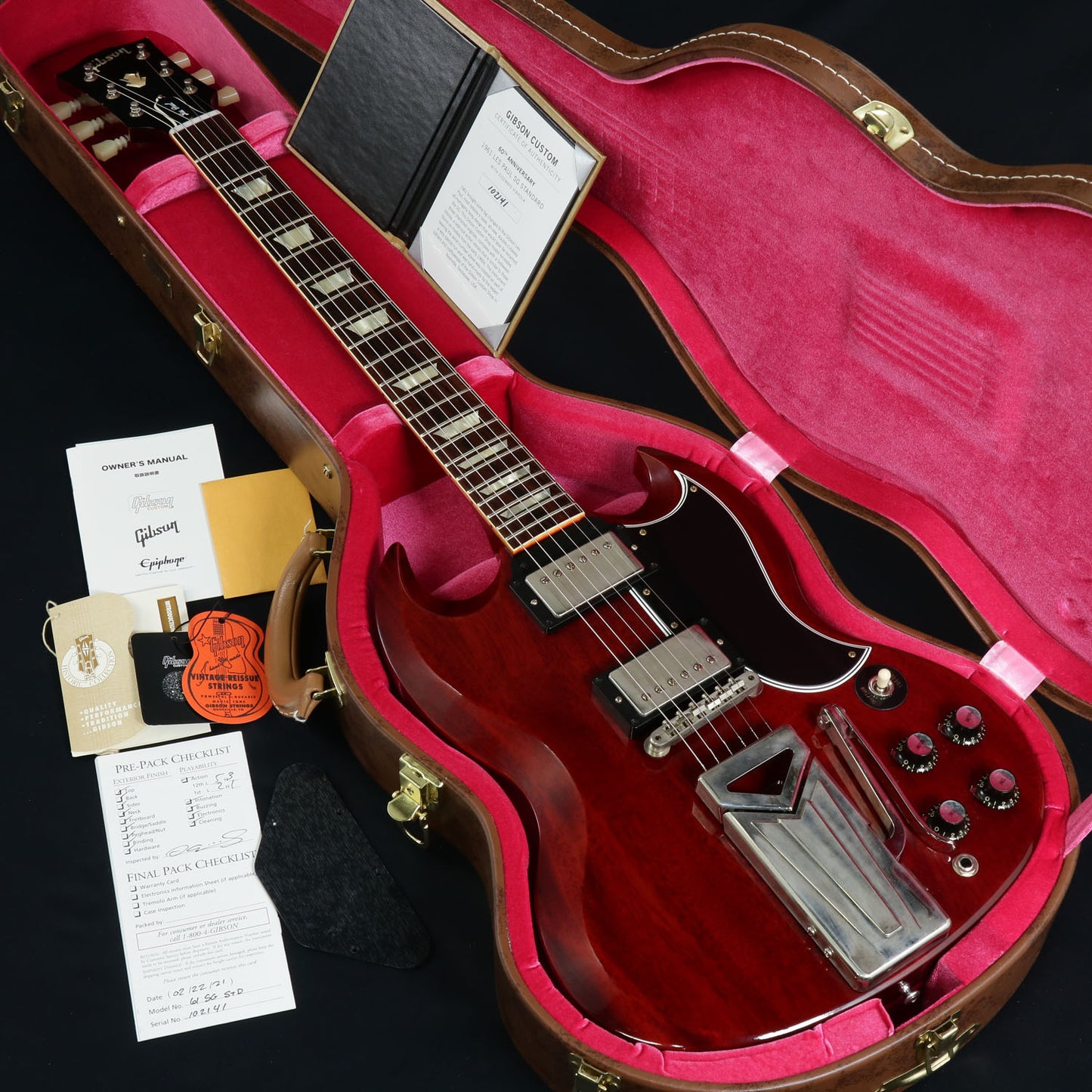 [SN 102141] USED Gibson Custom / 60th 1961 Les Paul SG Standard With Sideways Vibrola Cherry Red [3.52kg/2021 [08]