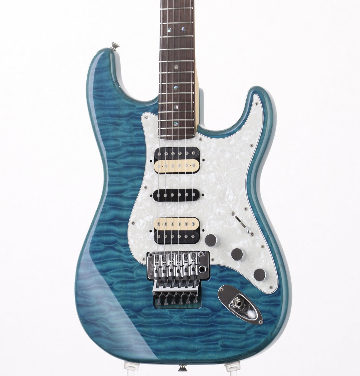 [SN JD19016595] USED Fender / Made in Japan Michiya Haruhata Stratocaster Caribbean Blue Trans 2019 [09]