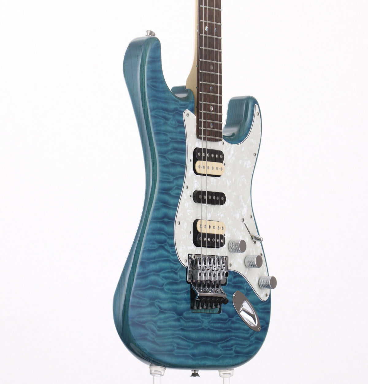 [SN JD19016595] USED Fender / Made in Japan Michiya Haruhata Stratocaster Caribbean Blue Trans 2019 [09]