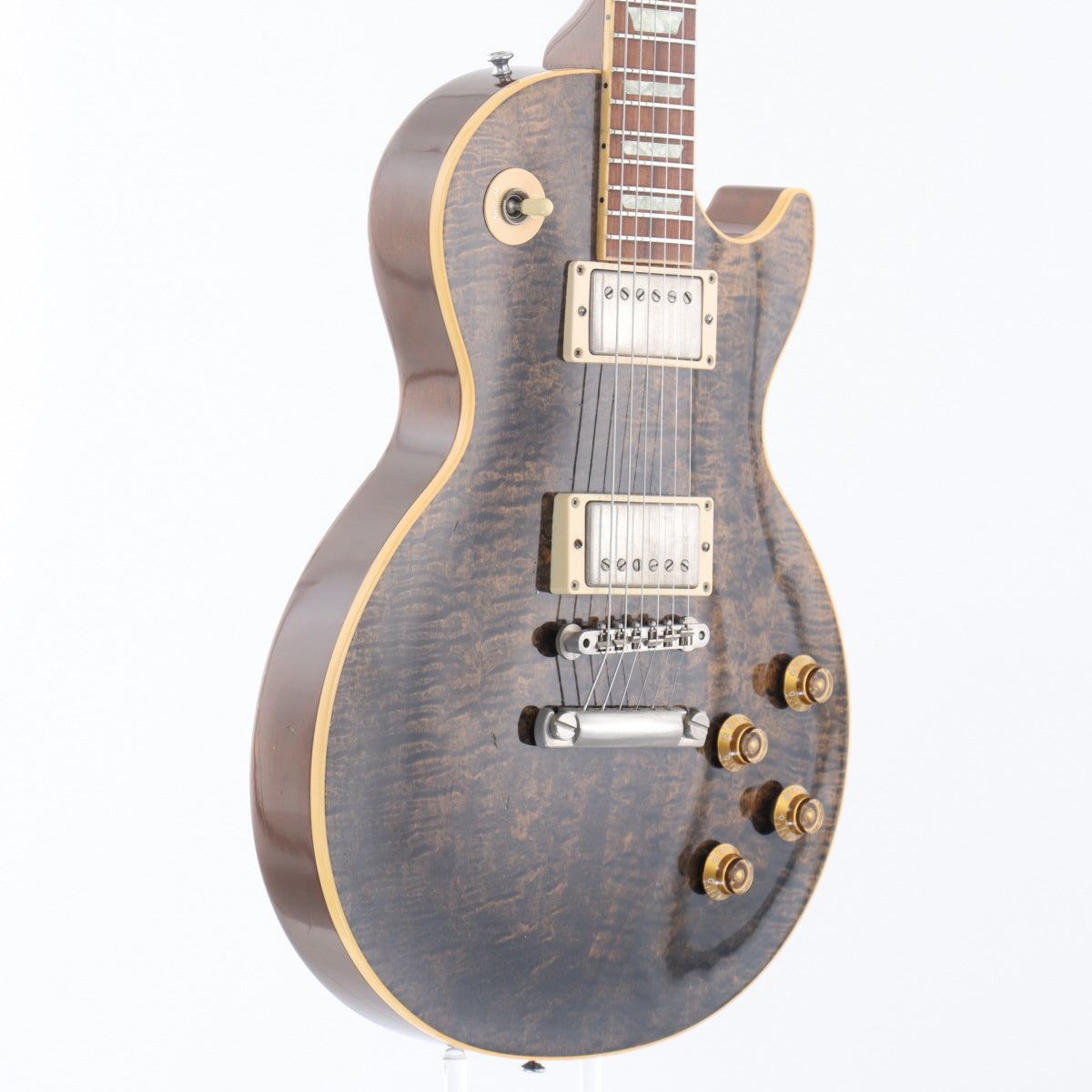 [SN CS10203] USED Gibson Custom / Custom Collection Class 5 Quilt Top Les Paul Transparent Black [11]