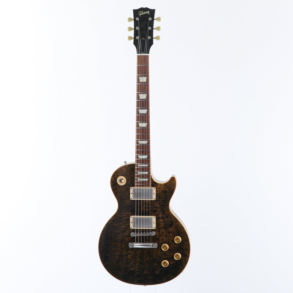 [SN CS10203] USED Gibson Custom / Custom Collection Class 5 Quilt Top Les Paul Transparent Black [11]