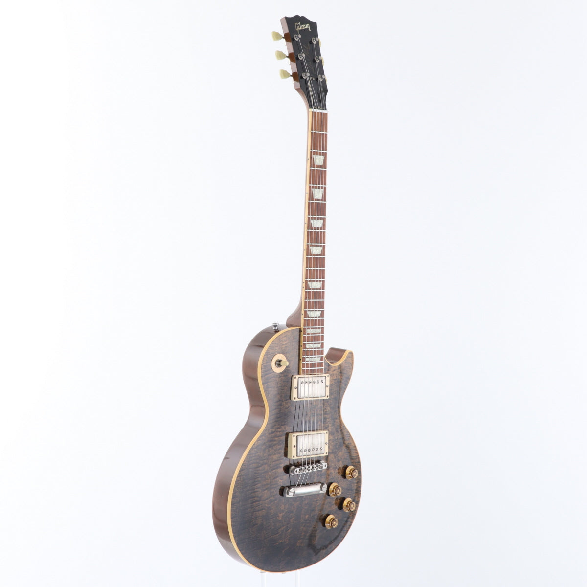 [SN CS10203] USED Gibson Custom / Custom Collection Class 5 Quilt Top Les Paul Transparent Black [11]