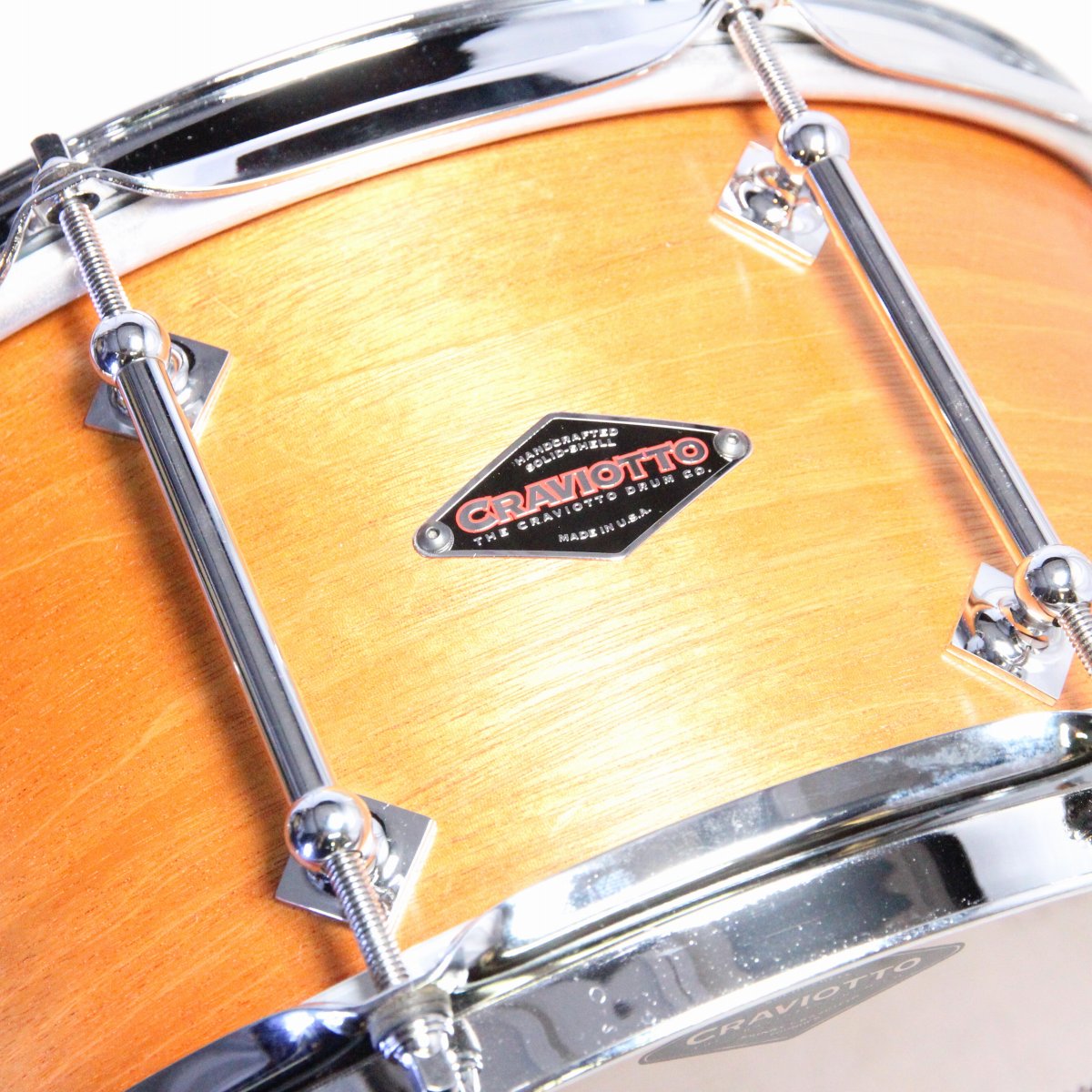 USED CRAVIOTTO / Solid Mahogany 14x6.5 Snare Drum CRAVIOTTO, Solid Mahogany [08]