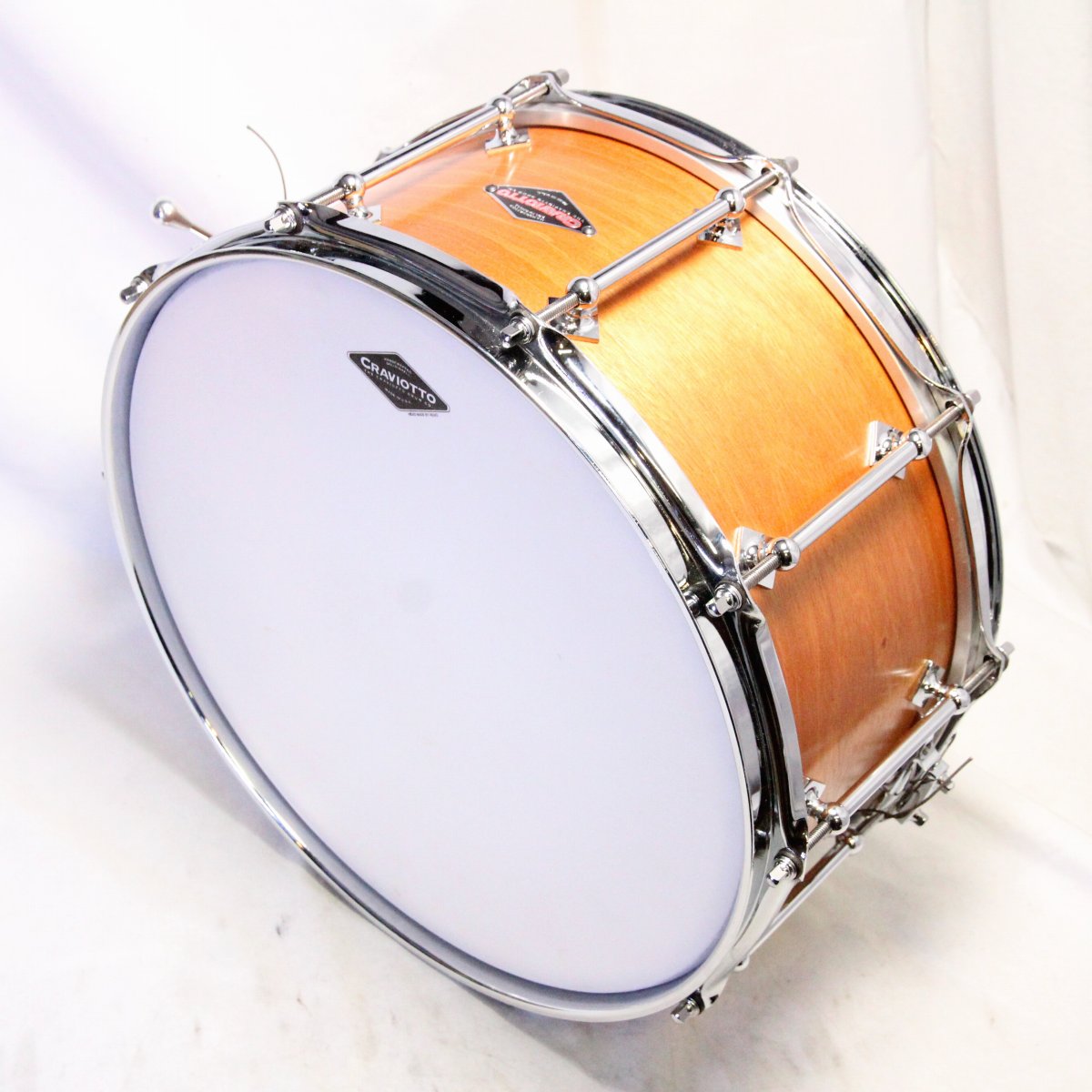 USED CRAVIOTTO / Solid Mahogany 14x6.5 Snare Drum CRAVIOTTO, Solid Mahogany [08]