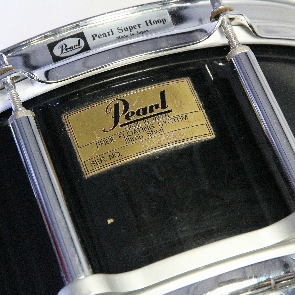 USED Pearl / Birch Free-Floating Snare 14×6.5 Pearl Birch Free-Floating Snare Drum [08]
