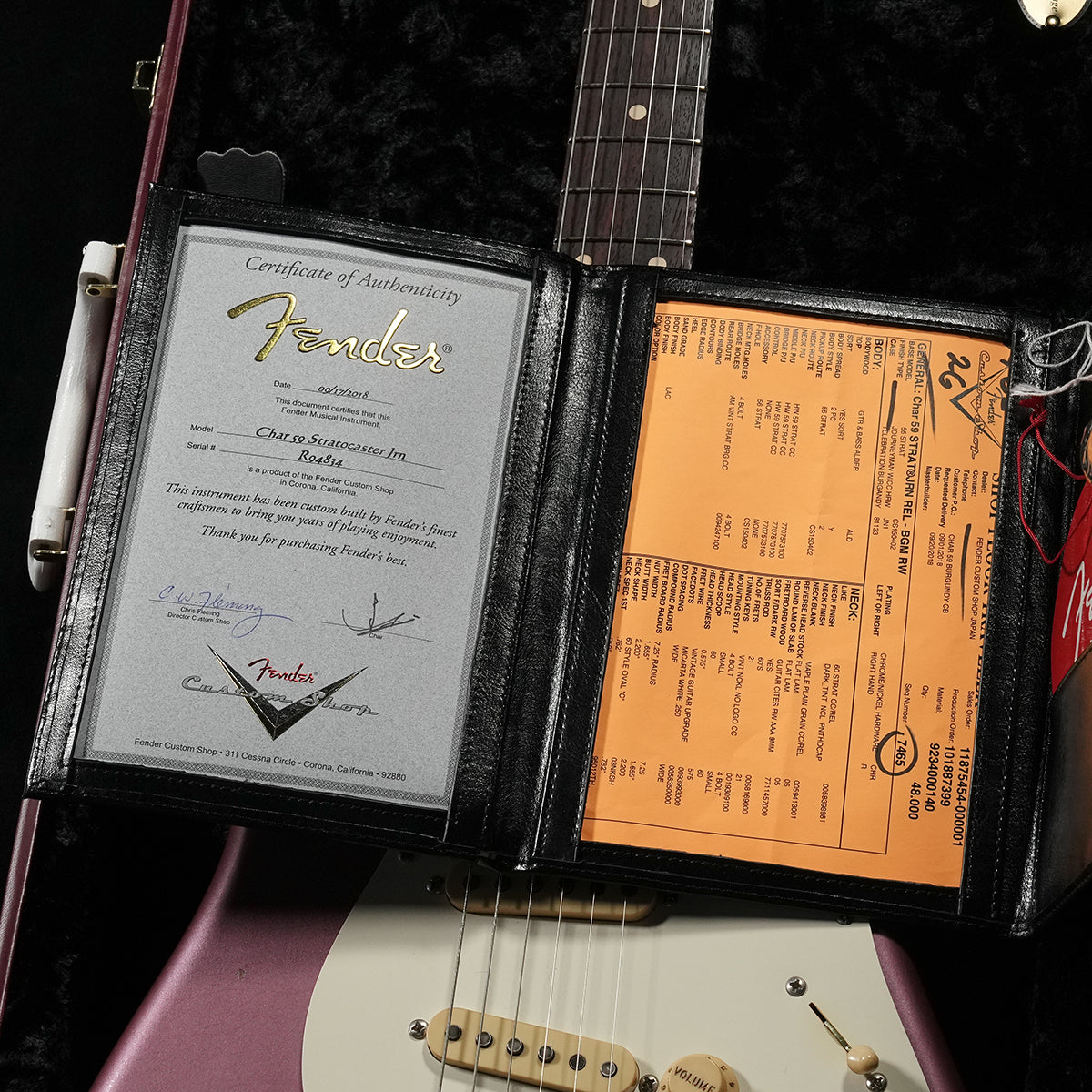 [SN R84834] USED Fender Custom Shop / Custom Built Char 1959 Stratocaster Burgundy Mist Metallic Journeyman Relic 2018 [05]