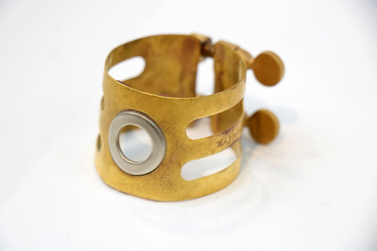 USED woodstone / Woodstone B BRASS Ligature for baritone saxophone [10]
