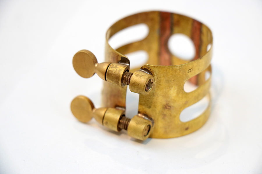 USED woodstone / Woodstone B BRASS Ligature for baritone saxophone [10]
