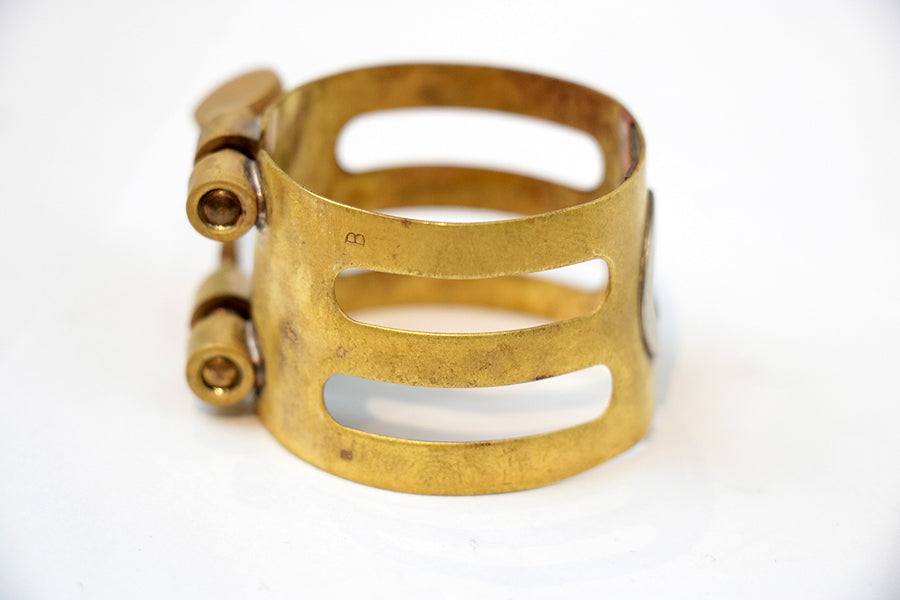 USED woodstone / Woodstone B BRASS Ligature for baritone saxophone [10]