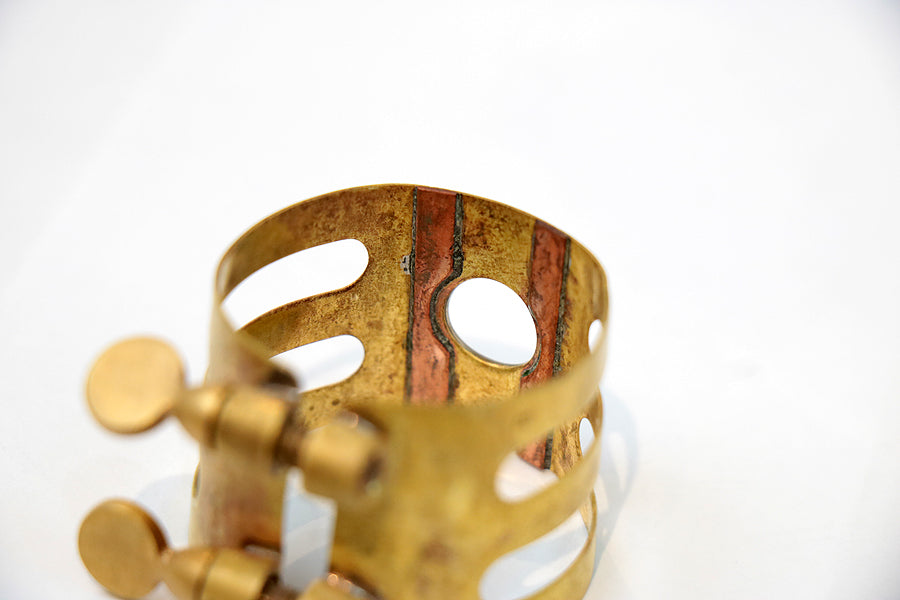 USED woodstone / Woodstone B BRASS Ligature for baritone saxophone [10]