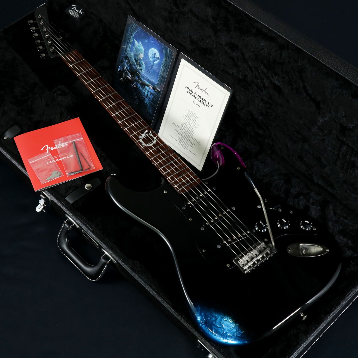 [SN JD21100062] USED Fender / FINAL FANTASY XIV Stratocaster Black [3.82kg / made in 2021] Fender FINAL FANTASY [08]