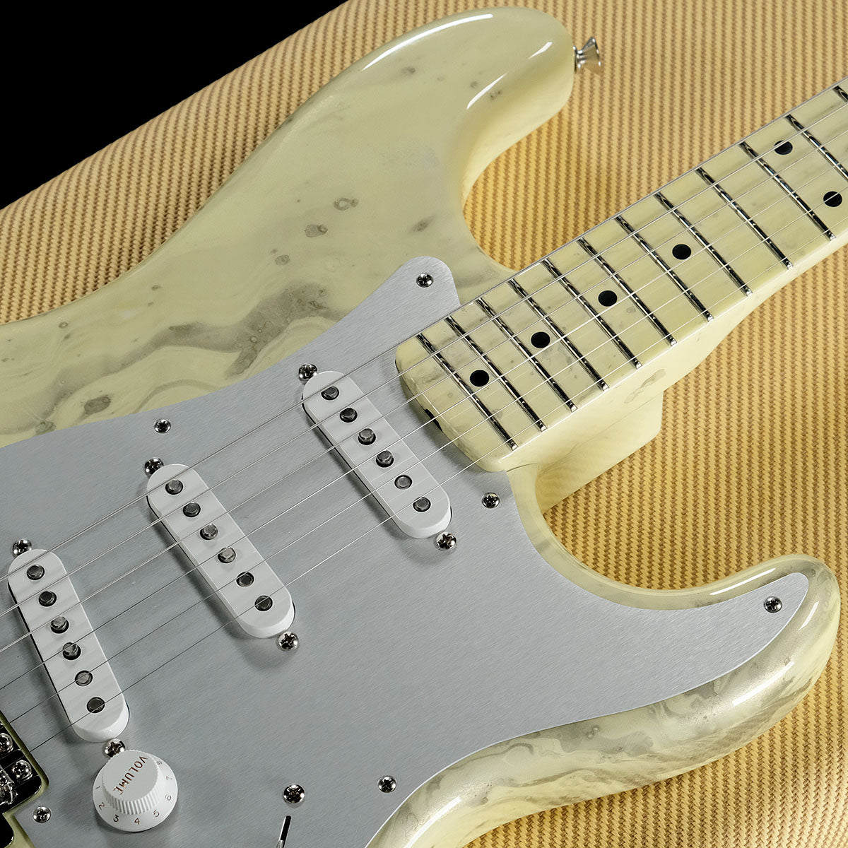 [SN CZ582764] USED Fender Custom Shop / Cocktail Stratocaster White Silver Hydro Dip With Trans Yellow by Dennis Galuszka [05]