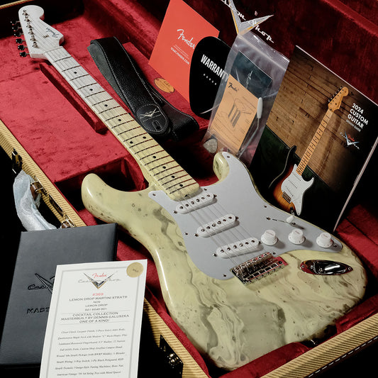 [SN CZ582764] USED Fender Custom Shop / Cocktail Stratocaster White Silver Hydro Dip With Trans Yellow by Dennis Galuszka [05]