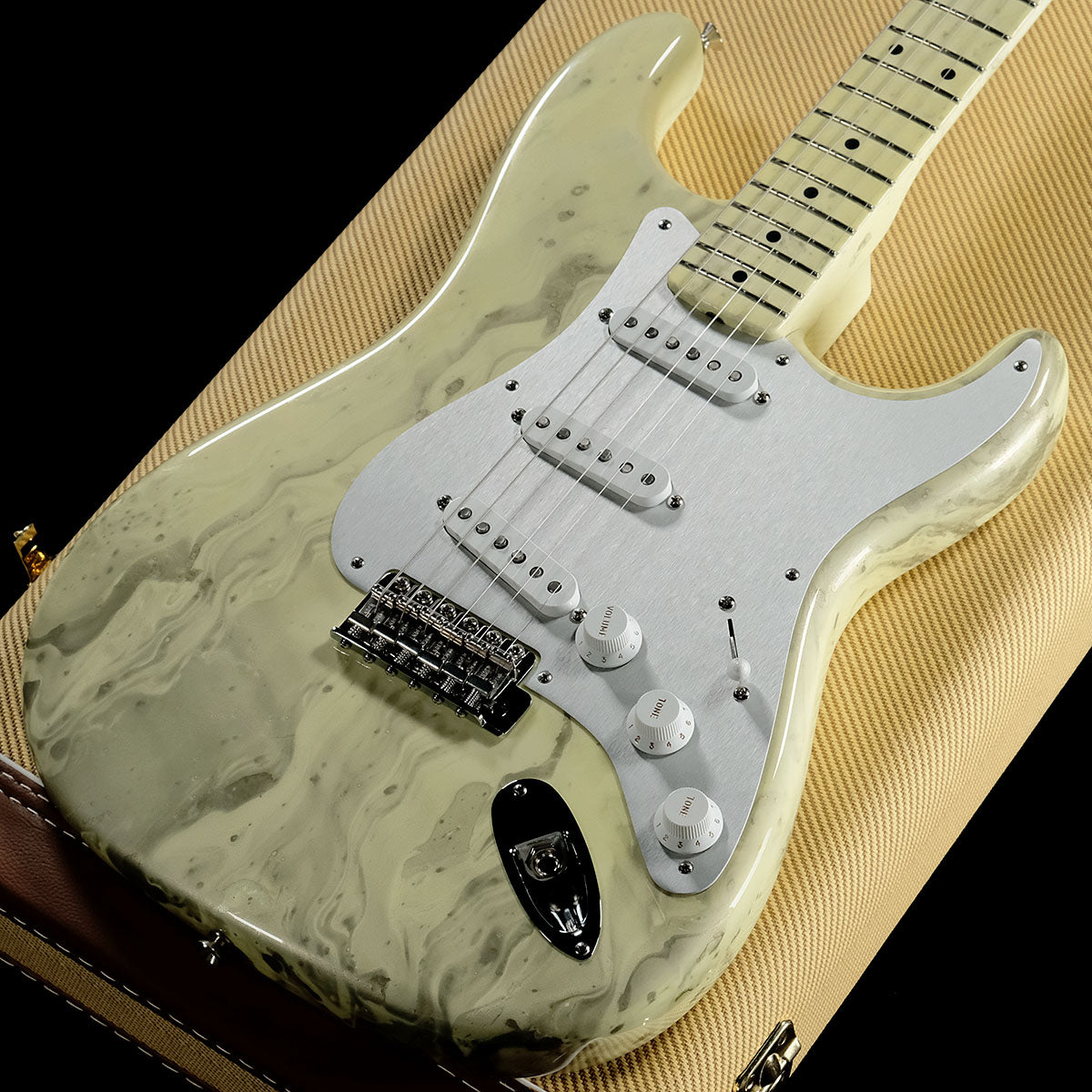 [SN CZ582764] USED Fender Custom Shop / Cocktail Stratocaster White Silver Hydro Dip With Trans Yellow by Dennis Galuszka [05]