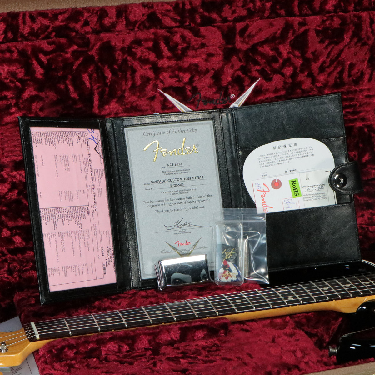 [SN R125549] USED Fender Custom Shop / Vintage Custom 1959 Stratcaster Wide Black Faded 3TS 2023 [10]