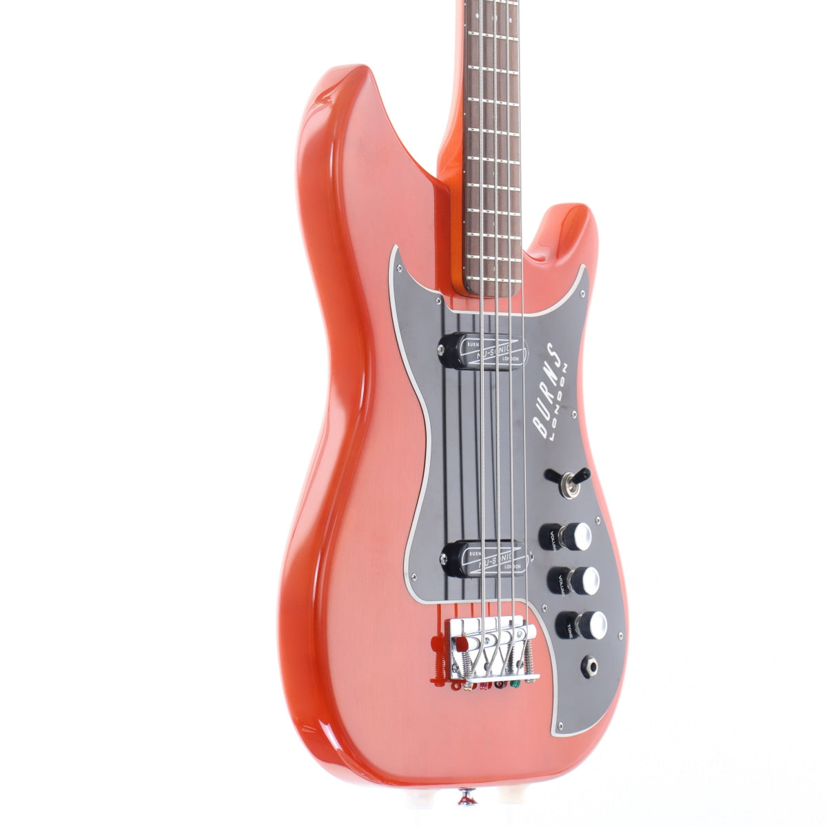 [SN 013712L] USED Burns London / NU-SONIC BASS Cherry Red [12]