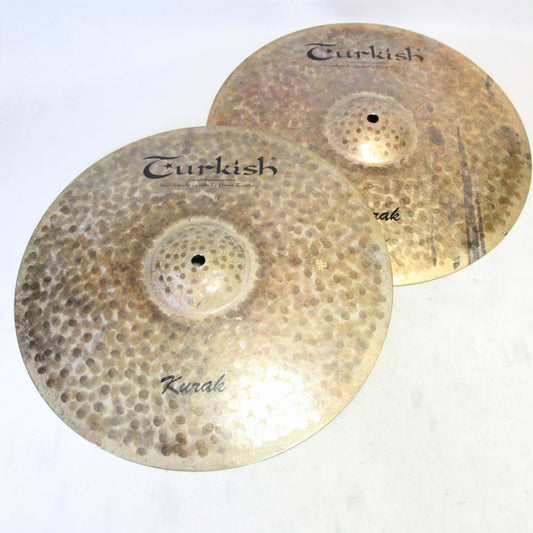 USED TURKISH / KURAK 15inch HiHat 1286/1498g Hi-Hat Cymbal [08]
