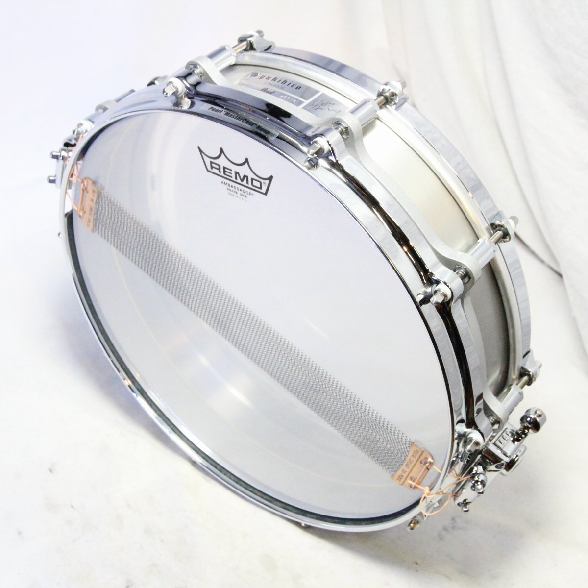 USED PEARL / YA1435-2 Yukihiro Signature 14x3.5 Pearl Pearl Snare Drum Case included [08]
