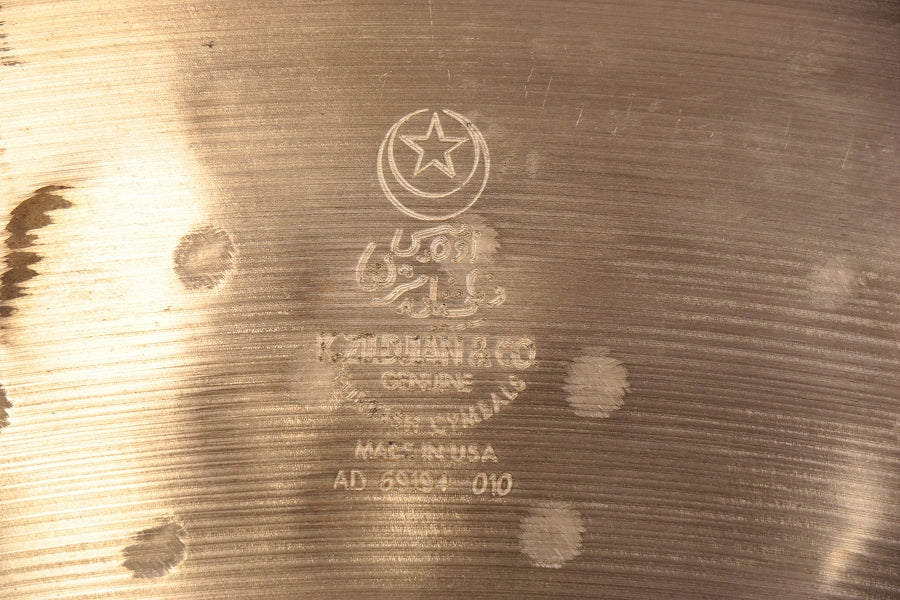 USED ZILDJIAN / K.CONSTANTINOPLE 22 THIN RIDE OVER HAMMERED 22" Zildjian Ride Cymbal [10]