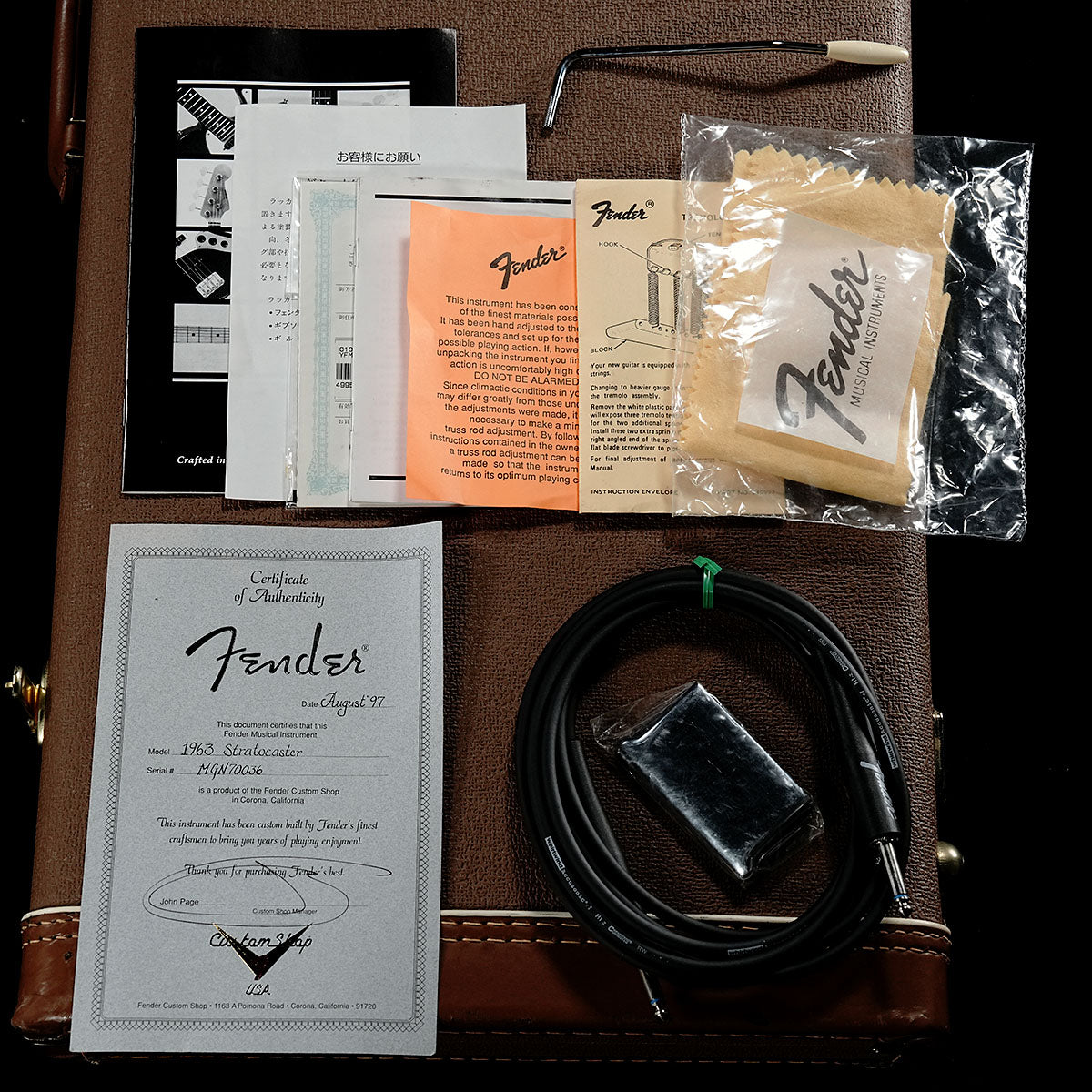 [SN MGN70036] USED Fender Custom Shop / Master Grade 1963 Stratocaster 1997 [05]