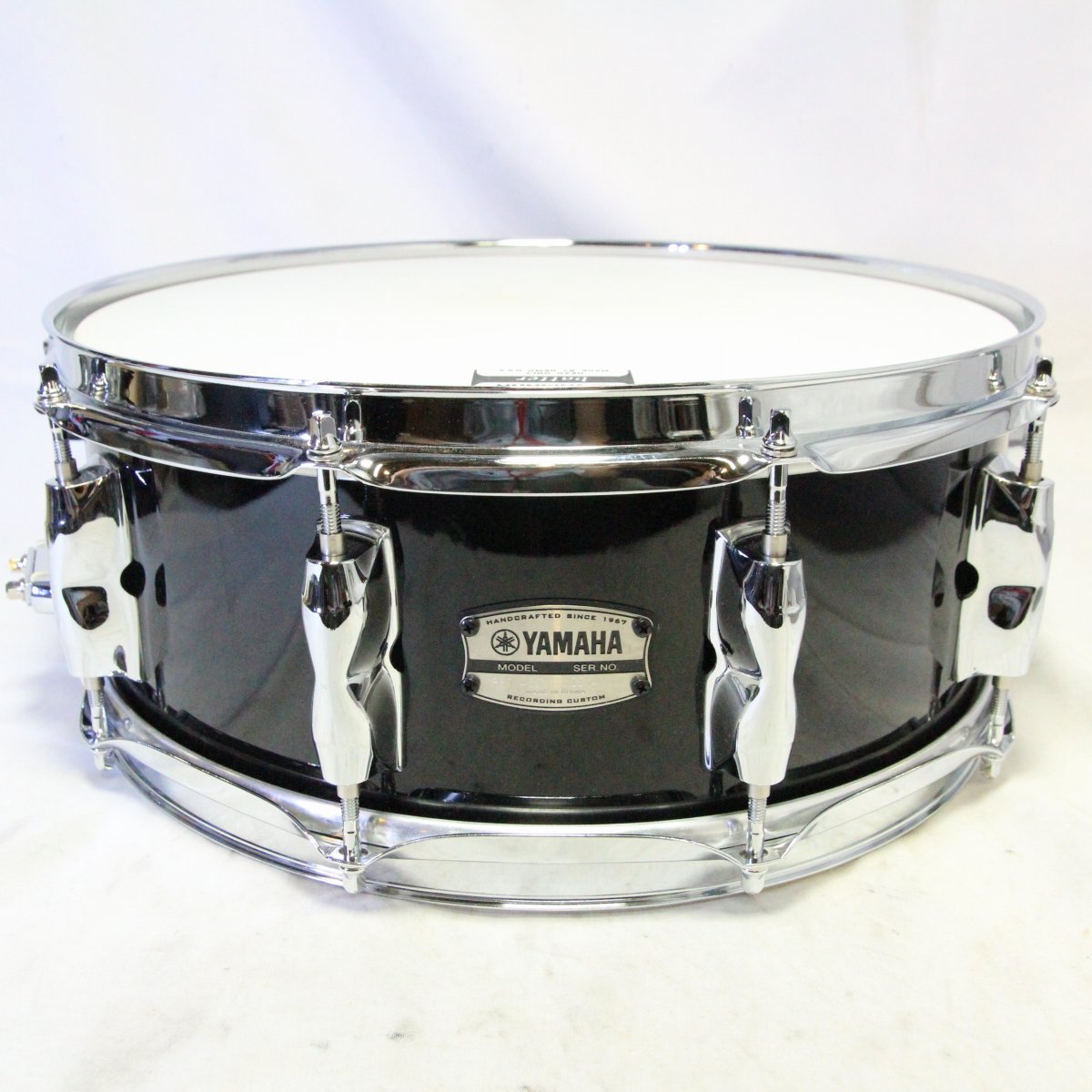 USED YAMAHA / RBS1455 Recording Custom Wood Solid Black 14x5.5 Snare Drum [08]